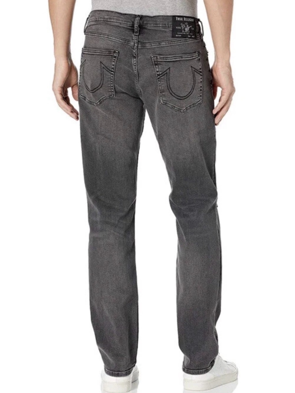 True Religion Geno Relaxed Slim Distressed Jeans Black - Size 32